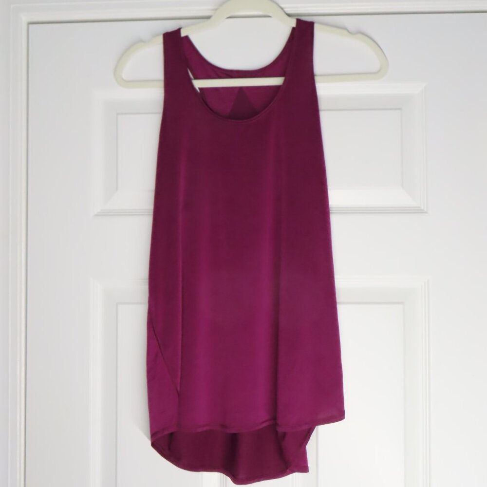Lululemon Tank Top Flowy Burgundy Wine Color Running Athletic Yoga Pickleball